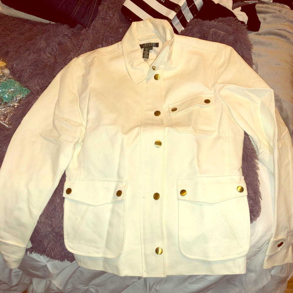 Ralph Lauren white rain jacket